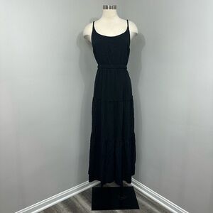Torrid Black Challis Tiered Maxi‎ Dress